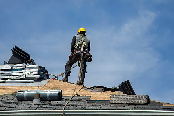 Professional Roof Replacement technician working in Harwood, ND